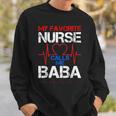 Mens My Favorite Nurse Calls Me Baba Cool Vintage Nurse Dad Sweatshirt Gifts for Him