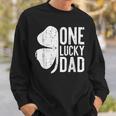 Mens One Lucky Dad Vintage St Patrick Day Sweatshirt Gifts for Him