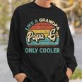 Mens Papa G Like A Grandpa Only Cooler Vintage Dad Fathers Day Sweatshirt Gifts for Him