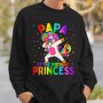 Mens Papa Of The Birthday Princess Girl Dabbing Unicorn Sweatshirt Gifts for Him