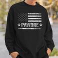 Mens Pawdre Best Dog Dad Ever Us Flag Dog Paw Tee Dog Lover Sweatshirt Gifts for Him