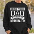 Mens Proud Dad Awesome Drum Major Marching Band Fathers Gift Men Women Sweatshirt Graphic Print Unisex Gifts for Him