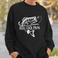 Mens Reel Cool Papa Fishing Dad Gifts Fathers Day Fisherman Fish Tshirt Sweatshirt Gifts for Him