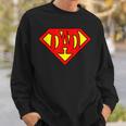 Mens Superdad Super Dad Super Hero Superhero Fathers Day Vintage Sweatshirt Gifts for Him