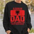 Mens Vintage Albanian Dad Albania Flag Design Fathers Day Sweatshirt Gifts for Him