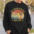 Mens Vintage Best Golden Retriever Dad Ever Fist Bump Dog Lover Sweatshirt Gifts for Him