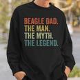 Mens Vintage Dog Dad Man Myth Legend Beagle Dad Day Sweatshirt Gifts for Him