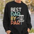 Mens Vintage Funny Best Dad By Par - Disk Golf Dad Sweatshirt Gifts for Him