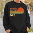 Mens Worlds Okayest Dad - Funny Father Gift - Retro Vintage Sweatshirt Gifts for Him