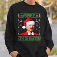 Merry 4Th Of Easter Funny Joe Biden Christmas Ugly SweaterMen Women Sweatshirt Graphic Print Unisex Gifts for Him