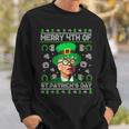 Merry 4Th Of St Patricks Day Joe Biden Leprechaun Hat Ugly Sweatshirt Gifts for Him