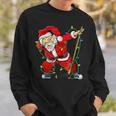 Merry Christmas Ice Hockey Dabbing Santa Claus Hockey Player Men Women Sweatshirt Graphic Print Unisex Gifts for Him