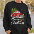 Merry Christmas Vintage Wagon Red Truck Pajama Family Party Men Women Sweatshirt Graphic Print Unisex Gifts for Him