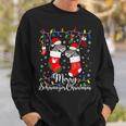 Merry Schnauzer Christmas Mini Schnauzer Xmas Party Men Women Sweatshirt Graphic Print Unisex Gifts for Him