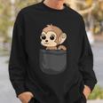 Monkey In Pocket Funny Animal Lover Gift Sweatshirt Gifts for Him