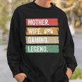 Mutter Video Gaming Legende Vintage Video Gamer Frau Mama V2 Sweatshirt Geschenke für Ihn