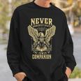 Never Underestimate The Power Of Companion Personalized Last Name Sweatshirt Gifts for Him
