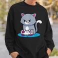 Niedliche Gaming Katze Video Game Computer Videogame Pc Sweatshirt Geschenke für Ihn