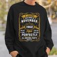 November 1962 Geburtstags Sweatshirt, Lustiges Vintage Herren Design Geschenke für Ihn