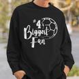 Number 4S Biggest Fan Soccer Player Mom Dad Family  Sweatshirt Gifts for Him