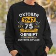 Oktober 1947 Lustige Geschenke 75 Geburtstag Sweatshirt Geschenke für Ihn