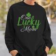 One Lucky Mom Shamrock Mom Life St Patricks Day Sweatshirt Gifts for Him