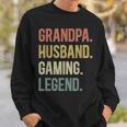 Opa Ehemann Gaming Legende Vintage Opa Gamer Retro Sweatshirt Geschenke für Ihn