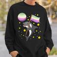 Orca In Space Genderfae Pride Sweatshirt Gifts for Him