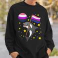 Orca In Space Genderfluid Pride Sweatshirt Gifts for Him