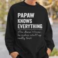 Papaw Know Everything Funny Fathers Day Gift For Grandpa Sweatshirt Gifts for Him