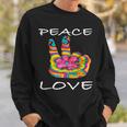 Peace Love Flower 60Er 70Er Jahre I Hippie-Kostüm Outfit Sweatshirt Geschenke für Ihn