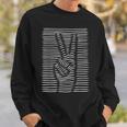 Peace Sign Finger Gesture I Hippie Peace Sign Sweatshirt Gifts for Him