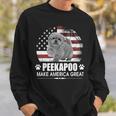 Peekapoo Dog Make America Great Dog Flag Patriotic Sweatshirt Gifts for Him