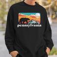 Pennsylvania Retro Bear & Mountain Vintage 80S Sweatshirt Gifts for Him