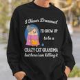 Pet I Never Dreamed Id Grow Up To Be A Crazy Cat Grandma Sweatshirt Gifts for Him