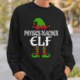 Physics Teacher Elf Funny Matching Family Christmas Pajamas Men Women Sweatshirt Graphic Print Unisex Gifts for Him