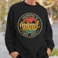 Promoted To Dad Est 2023 Retro New Dad First Dad Sweatshirt Gifts for Him