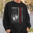 Promoted To Grandpa 2023 American Flag New Grandpa Sweatshirt Gifts for Him