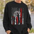 Proud Baseball Dad American Flag Fathers Day Sweatshirt Gifts for Him