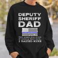 Proud Deputy Sheriff Dad Father Thin Blue Line American Flag Sweatshirt Gifts for Him