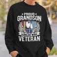 Proud Grandson Of Korean War Veteran Dog Tag Military Family Men Women Sweatshirt Graphic Print Unisex Gifts for Him
