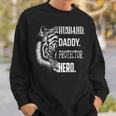 Proud Lion Cat Dad Best Father Husband Daddy Protector Hero Gift For Mens Sweatshirt Gifts for Him