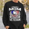 Proud Mom Of A Us Veteran - Dog Tags Military Mother Gift Men Women Sweatshirt Graphic Print Unisex Gifts for Him