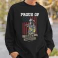 Proud Of Daddy Firefighter Funny Fathers Day Gift Dad Hero Sweatshirt Gifts for Him