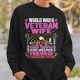 Proud World War 2 Veteran Wife Military Ww2 Veterans Spouse Men Women Sweatshirt Graphic Print Unisex Gifts for Him