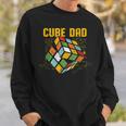 Puzzle Cube Dad Speed Cubing 80S Youth Vintage Math Sweatshirt Gifts for Him