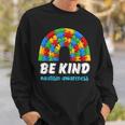 Rainbow Puzzle Autism Support Be Kind Autism Awareness Sweatshirt Gifts for Him
