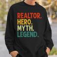 Realtor Hero Myth Legend Vintage-Immobilienmakler Sweatshirt Geschenke für Ihn