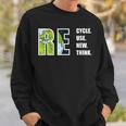 Recycle Reuse Renew Rethink Earthday 2023 Environment Sweatshirt Gifts for Him