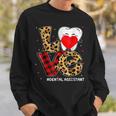 Red Plaid Leopard Cute Tooth Love Dental Valentine Christmas Sweatshirt Gifts for Him